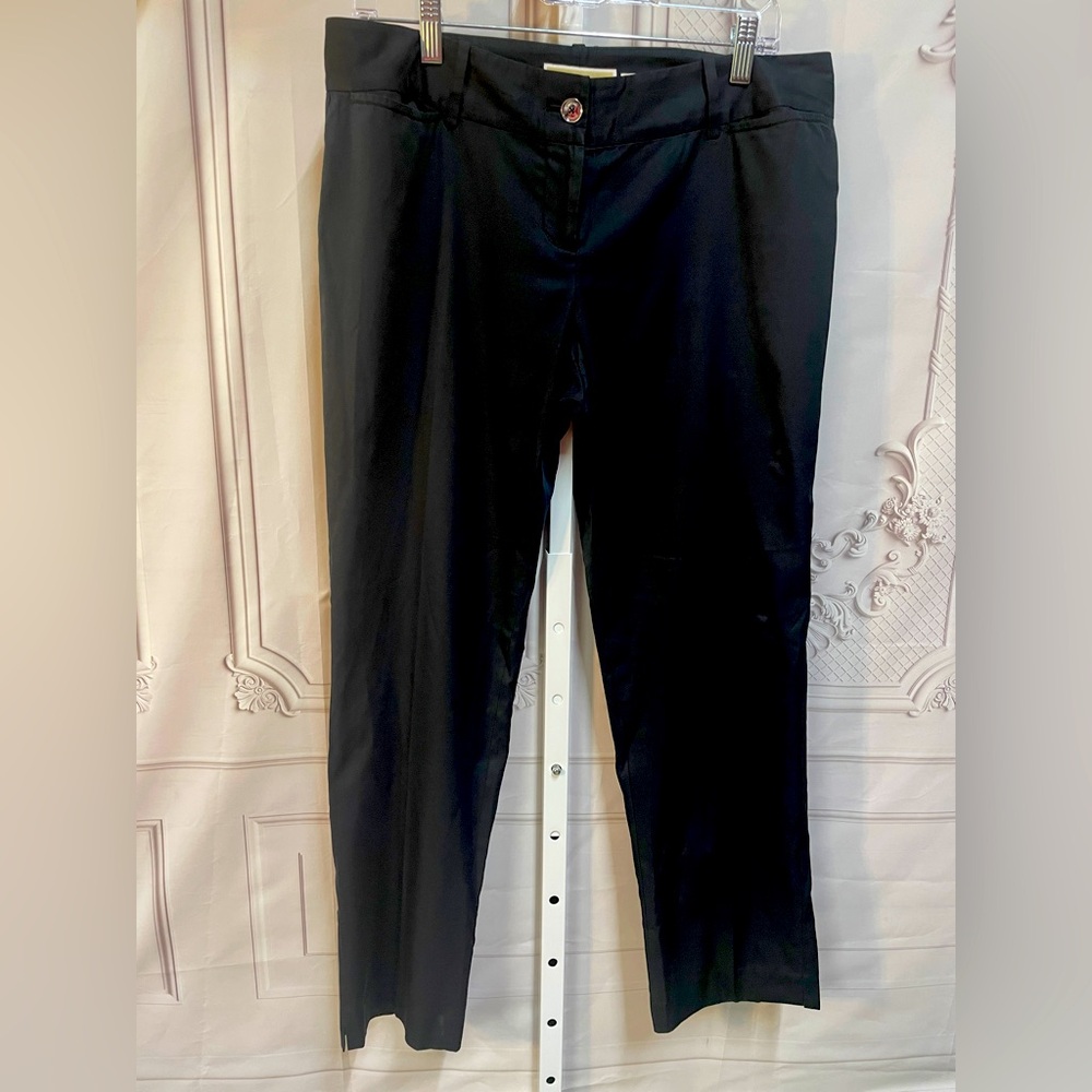 Michael Michael Kors Wellesley Ankle Fit Black Cotton Size 10 Pants - Picture 1 of 6